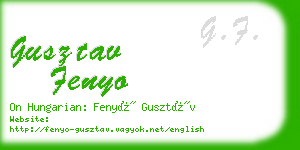 gusztav fenyo business card